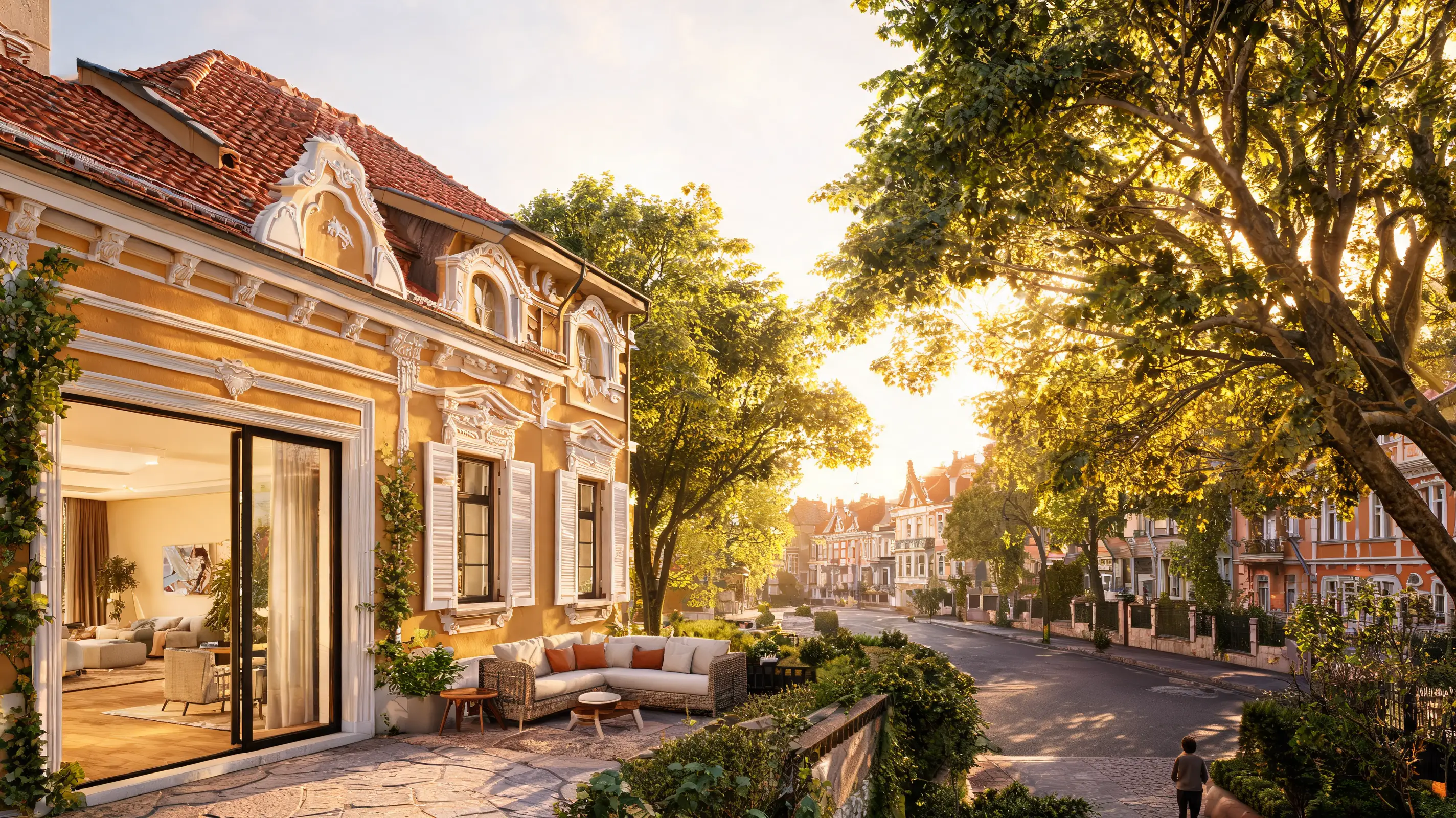 Imagine editorială fotorealistă pentru articolul „Cartierul Iosefin din Timișoara: cum e să locuiești aici” — Ghid local